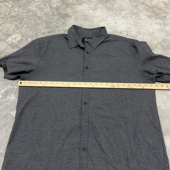 BYLT Shirt Mens 2XL Gray Vista Short Sleeve Button Down Lightweight Preppy - Picture 4 of 7